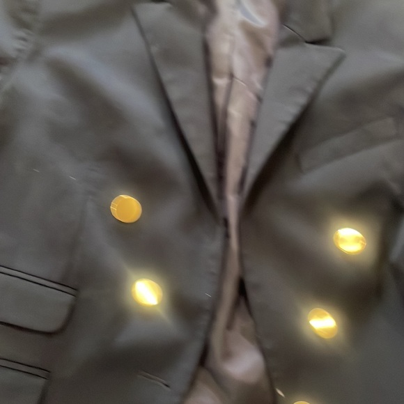 EXPRESS Unique Professional Blazer Size 4 Women’s Navy Blue with Gold Buttons - Picture 4 of 6